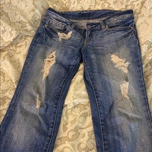 Distressed jeans